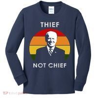 Thief Not Chief Funny Anti Joe Biden Kids Long Sleeve Shirt thumb 0