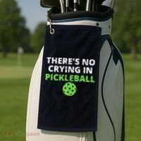 There's No Crying In Pickleball Paddles Sport Golf Towel thumb 2