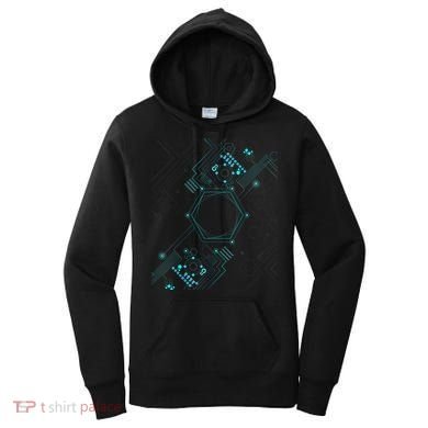 Tech Nerd Computer Geek Computer Circuit Engineer Gifts Women's Hoodie