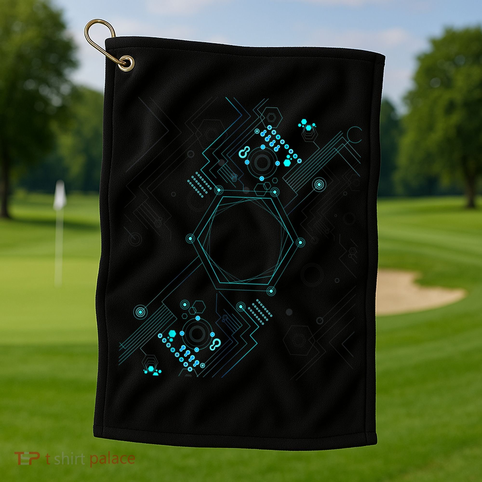 Tech Nerd Computer Geek Computer Circuit Engineer Gifts Golf Towel