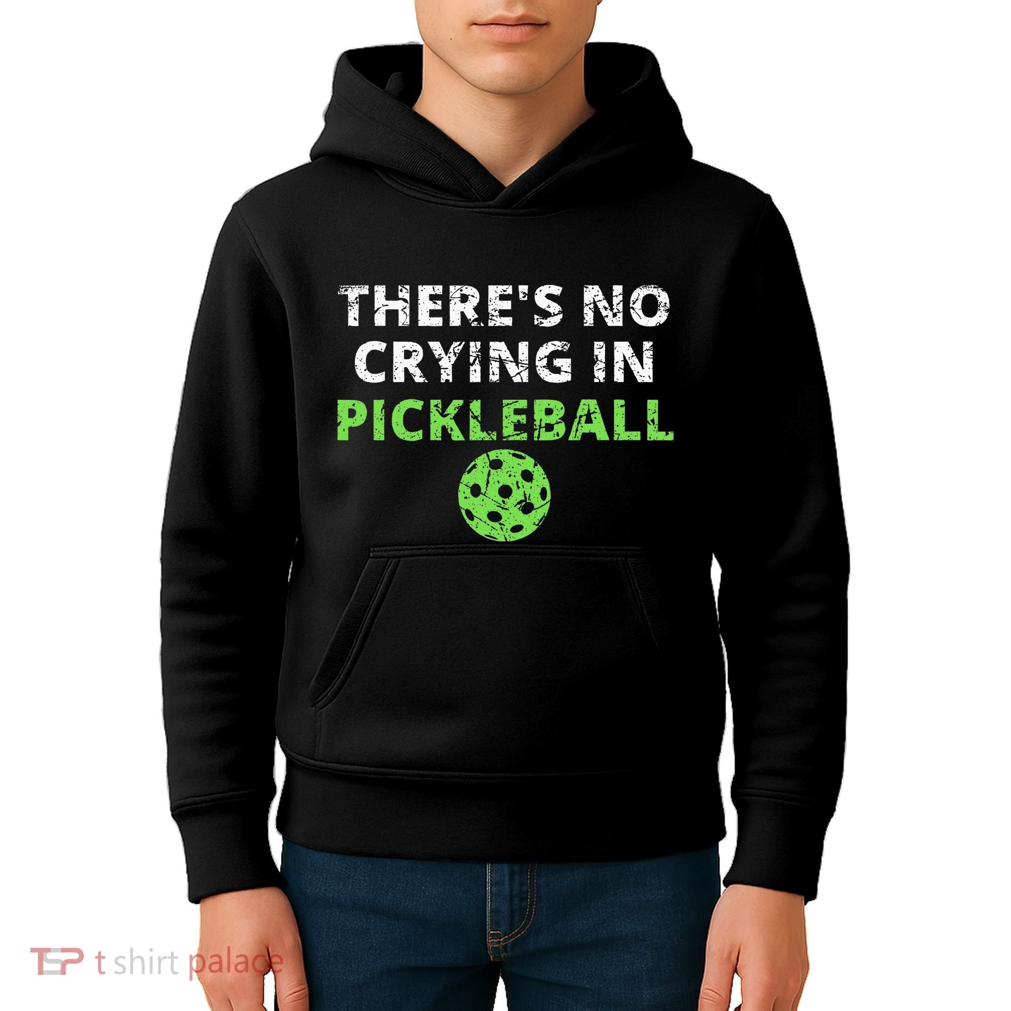 ThereS No Crying In Pickleball Paddles Sport Kids Hoodie