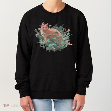 Threadless Nate Christenson Impressionist Cat Women's Sweatshirt
