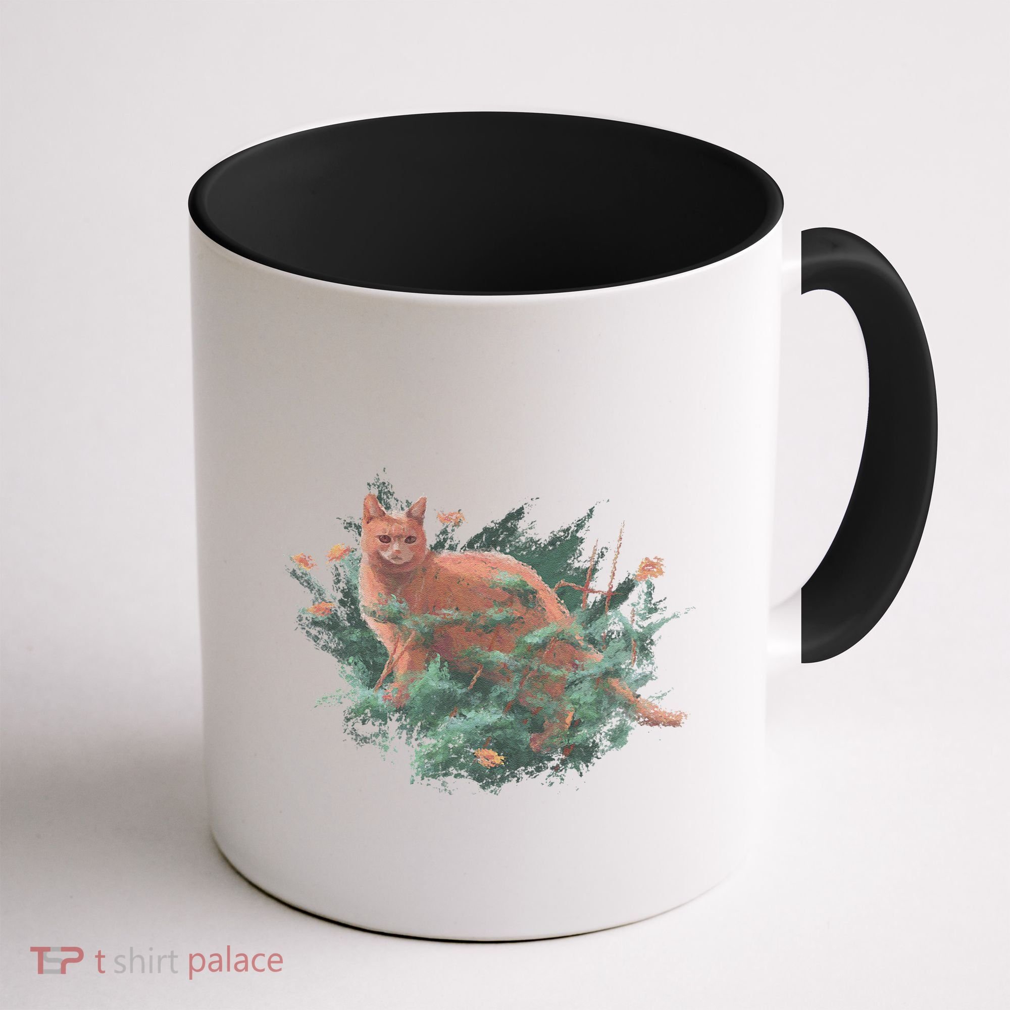 Threadless Nate Christenson Impressionist Cat Coffee Mug