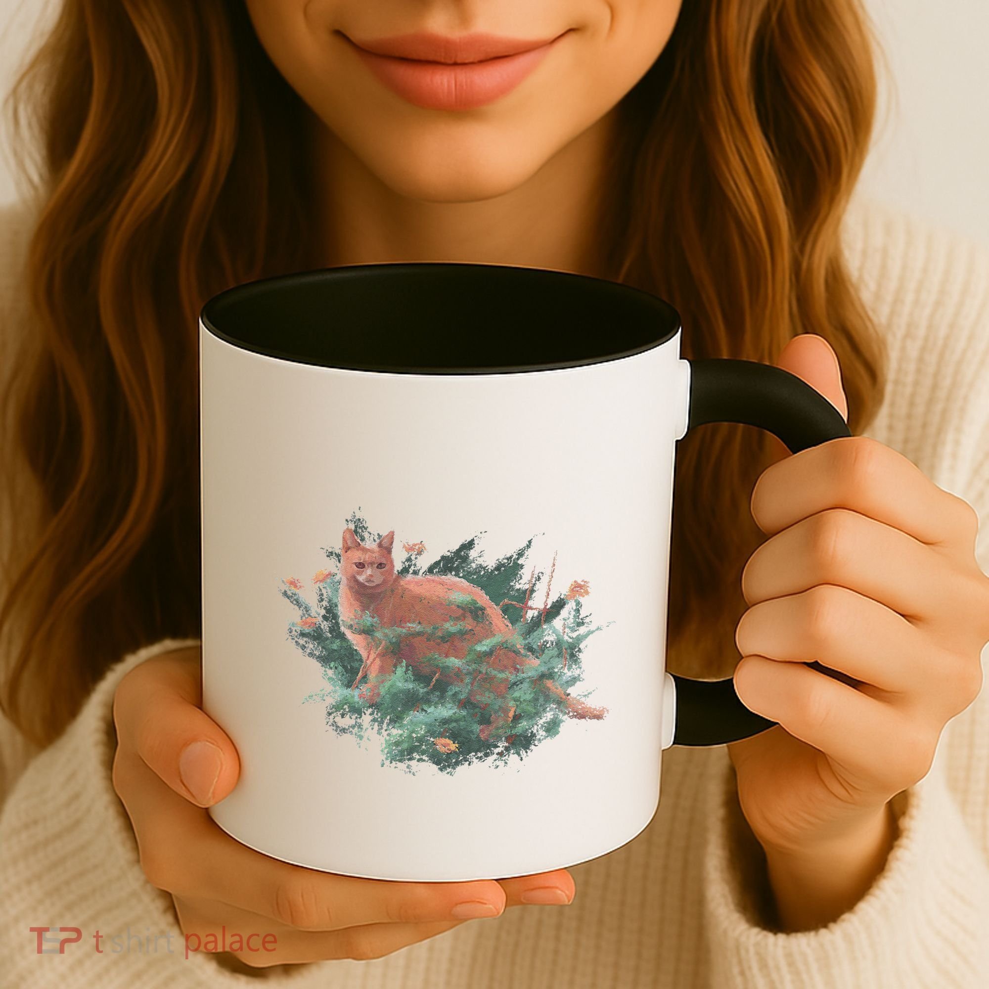 Threadless Nate Christenson Impressionist Cat Coffee Mug