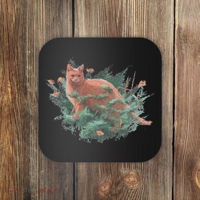 Threadless Nate Christenson Impressionist Cat Coaster
