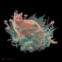 Threadless Nate Christenson Impressionist Cat Women's Hoodie thumb 2