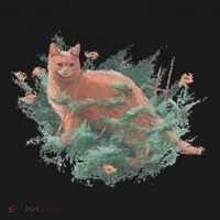 Threadless Nate Christenson Impressionist Cat Ornament thumb 1