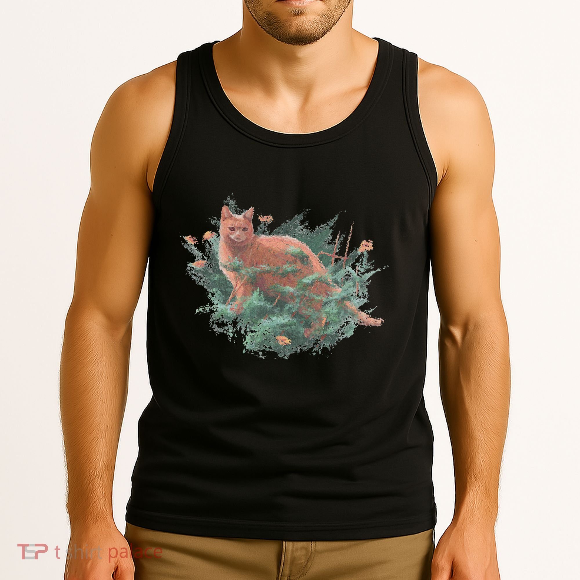 Threadless Nate Christenson Impressionist Cat Tank Top