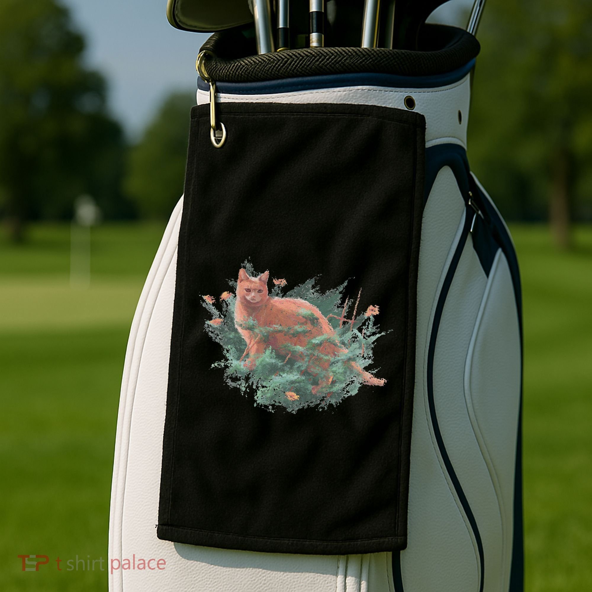 Threadless Nate Christenson Impressionist Cat Golf Towel