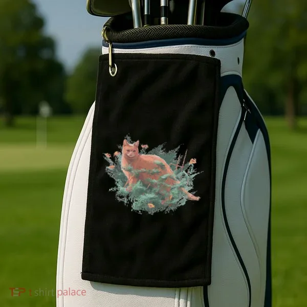 Threadless Nate Christenson Impressionist Cat Golf Towel