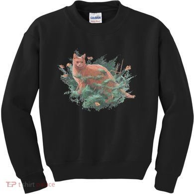 Threadless Nate Christenson Impressionist Cat Kids Sweatshirt