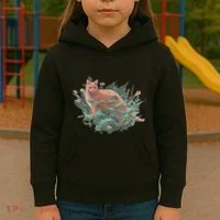 Threadless Nate Christenson Impressionist Cat Kids Hoodie thumb 3