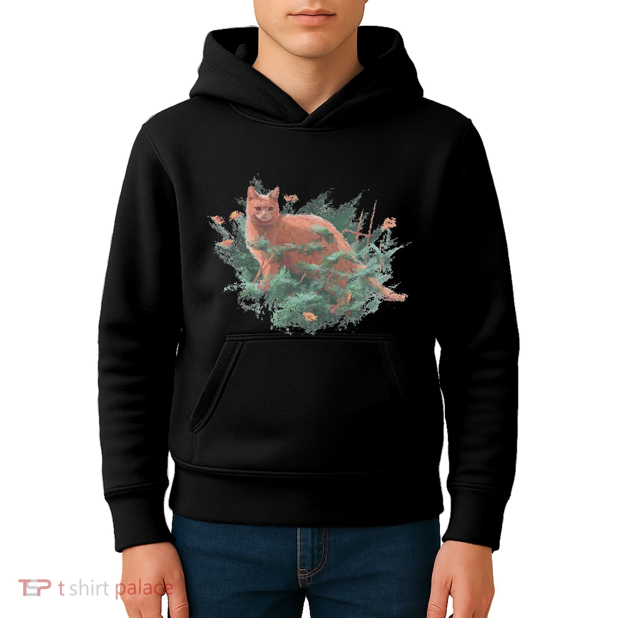 Threadless Nate Christenson Impressionist Cat Kids Hoodie