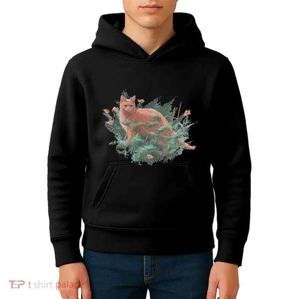 Threadless Nate Christenson Impressionist Cat Kids Hoodie