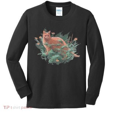 Threadless Nate Christenson Impressionist Cat Kids Long Sleeve Shirt