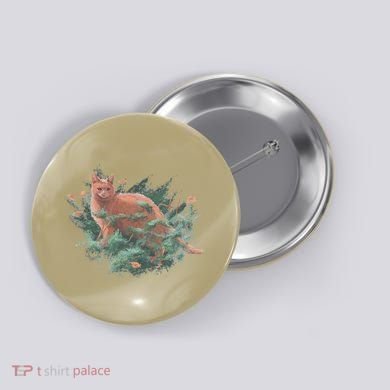 Threadless Nate Christenson Impressionist Cat Button