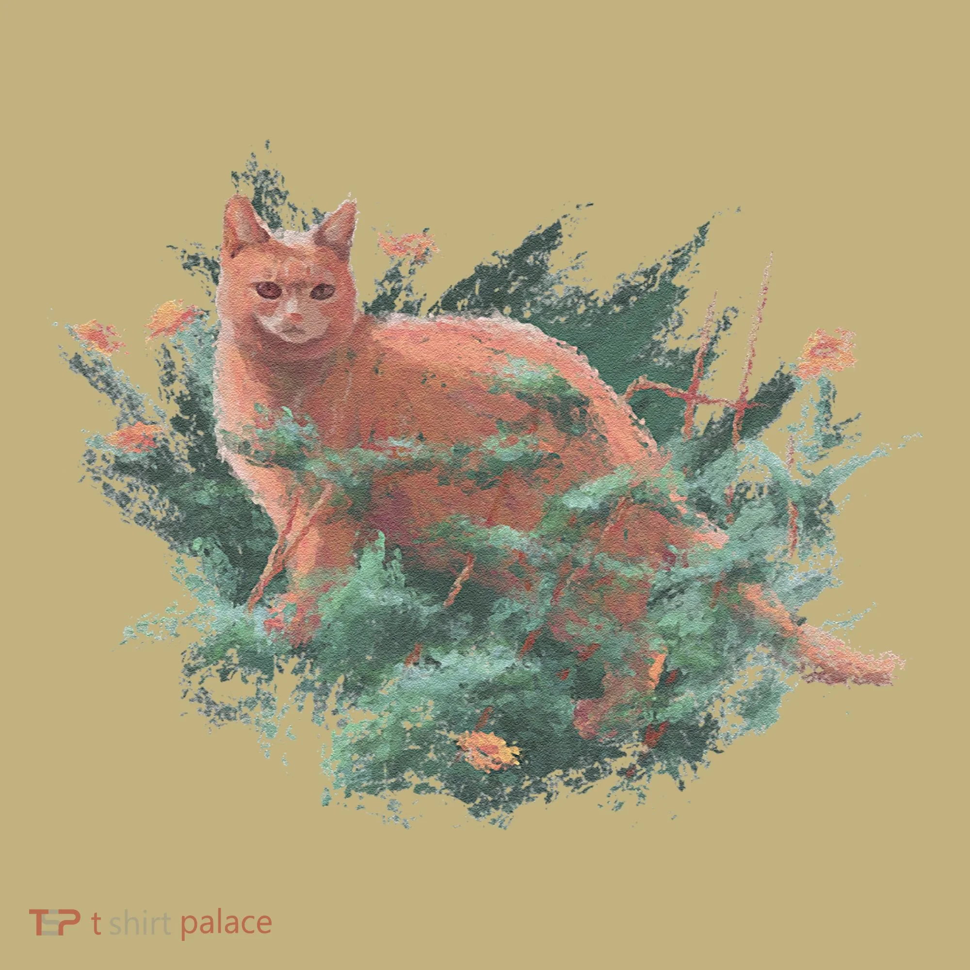 Threadless Nate Christenson Impressionist Cat Button
