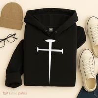 Three Nails Cross Jesus Christ Christian Hoodie thumb 4