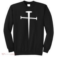 Three Nails Cross Jesus Christ Christian Sweatshirt thumb 0