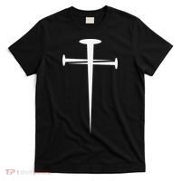 Three Nails Cross Jesus Christ Christian T-Shirt thumb 0