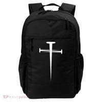 Three Nails Cross Jesus Christ Christian Backpack thumb 0