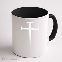 Three Nails Cross Jesus Christ Christian Coffee Mug thumb 1