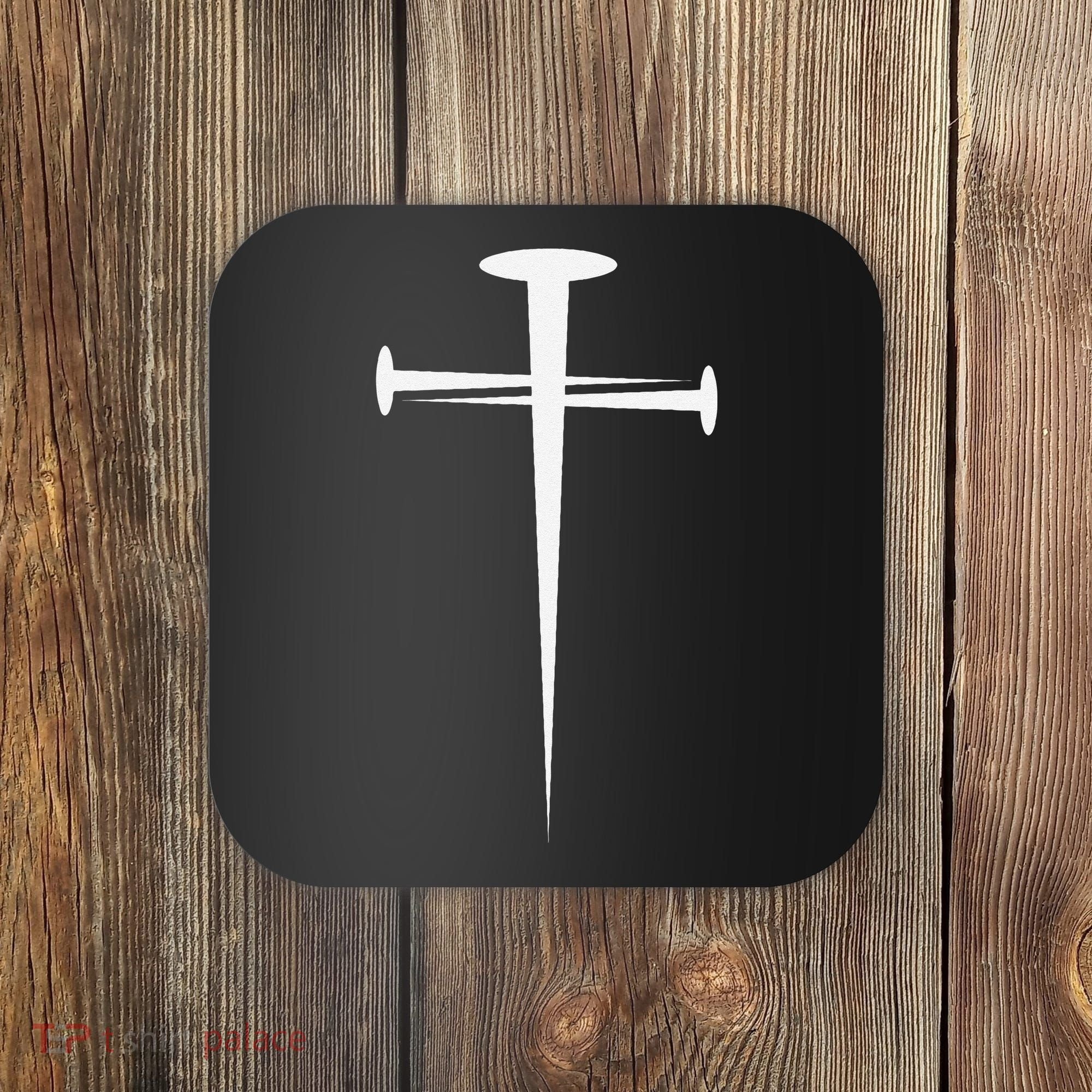 Three Nails Cross Jesus Christ Christian Coaster