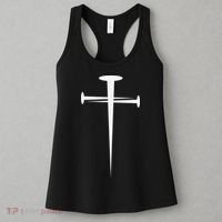Three Nails Cross Jesus Christ Christian Women's Tank Top thumb 3