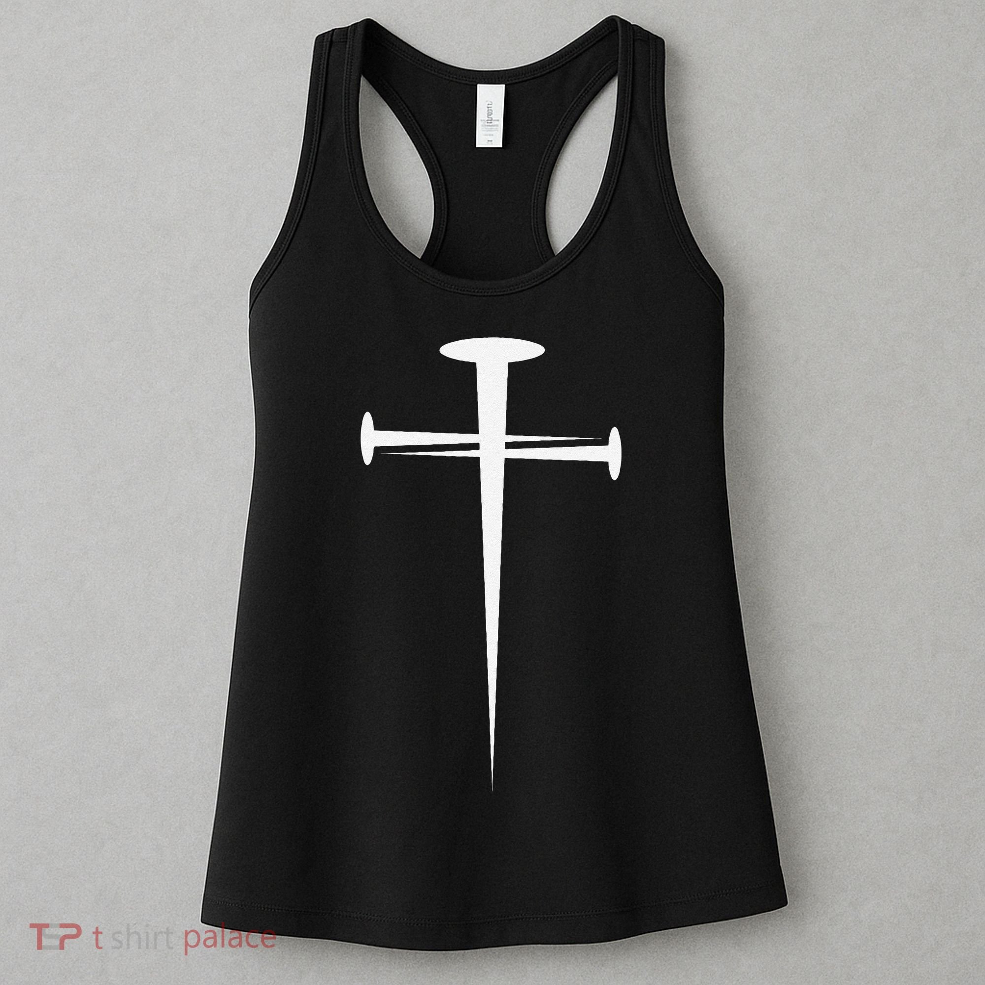 Three Nails Cross Jesus Christ Christian Women's Tank Top