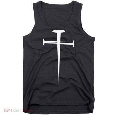 Three Nails Cross Jesus Christ Christian Tank Top