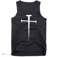 Three Nails Cross Jesus Christ Christian Tank Top thumb 0