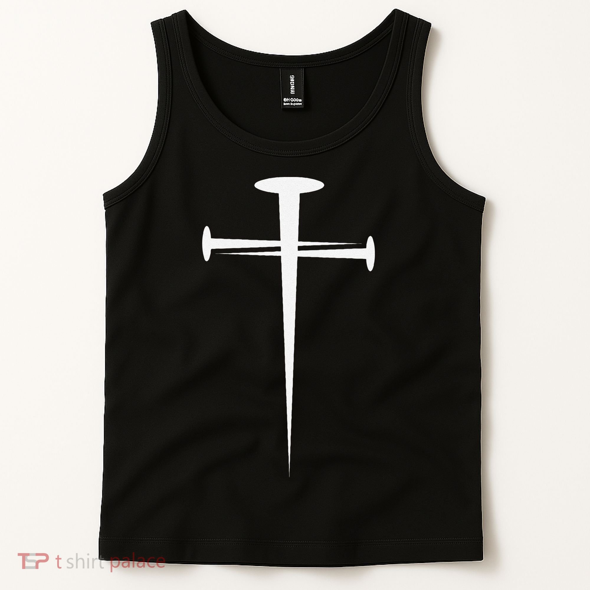 Three Nails Cross Jesus Christ Christian Tank Top