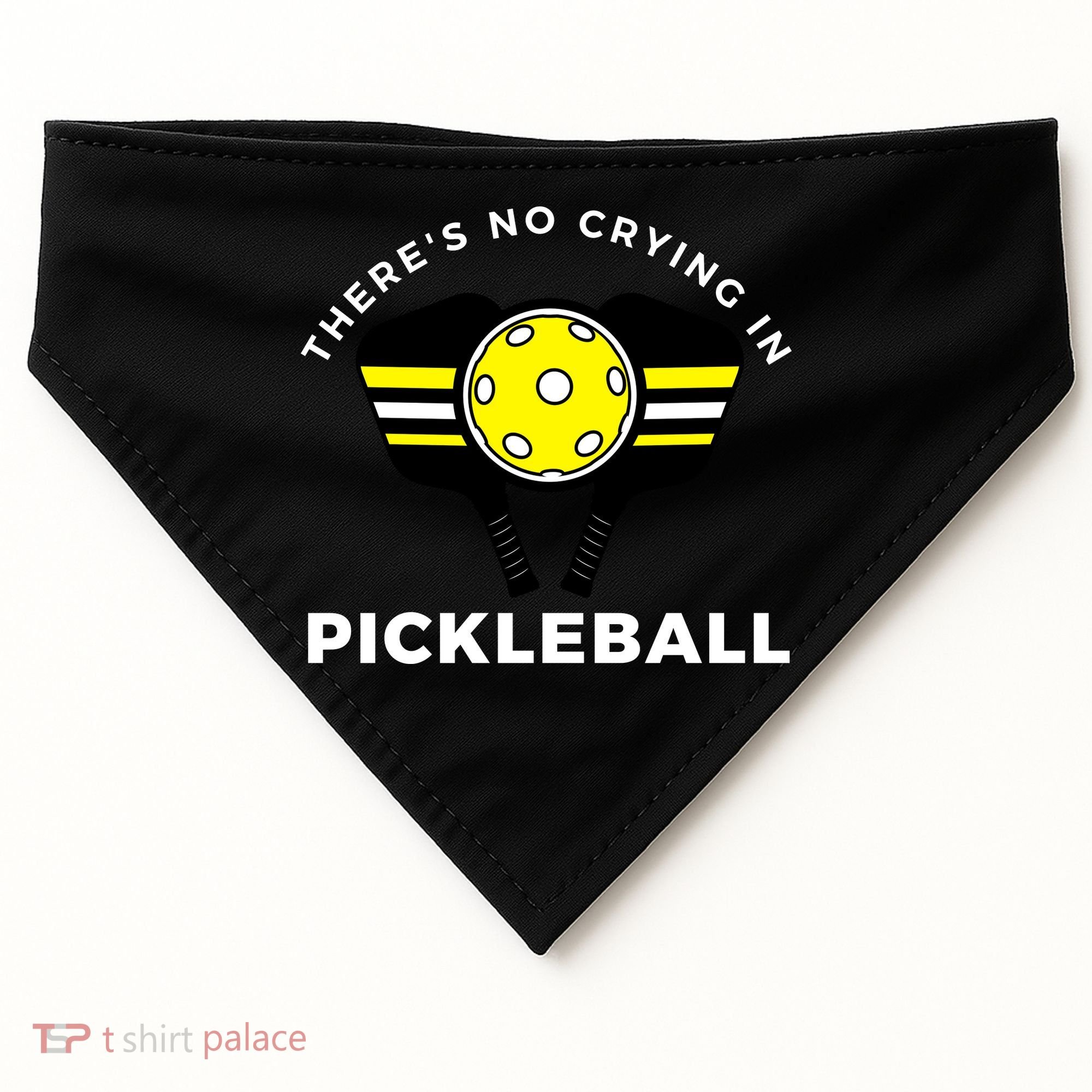 There's No Crying In Pickleball USA-Made Doggie Bandana