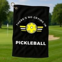 There's No Crying In Pickleball Golf Towel thumb 1