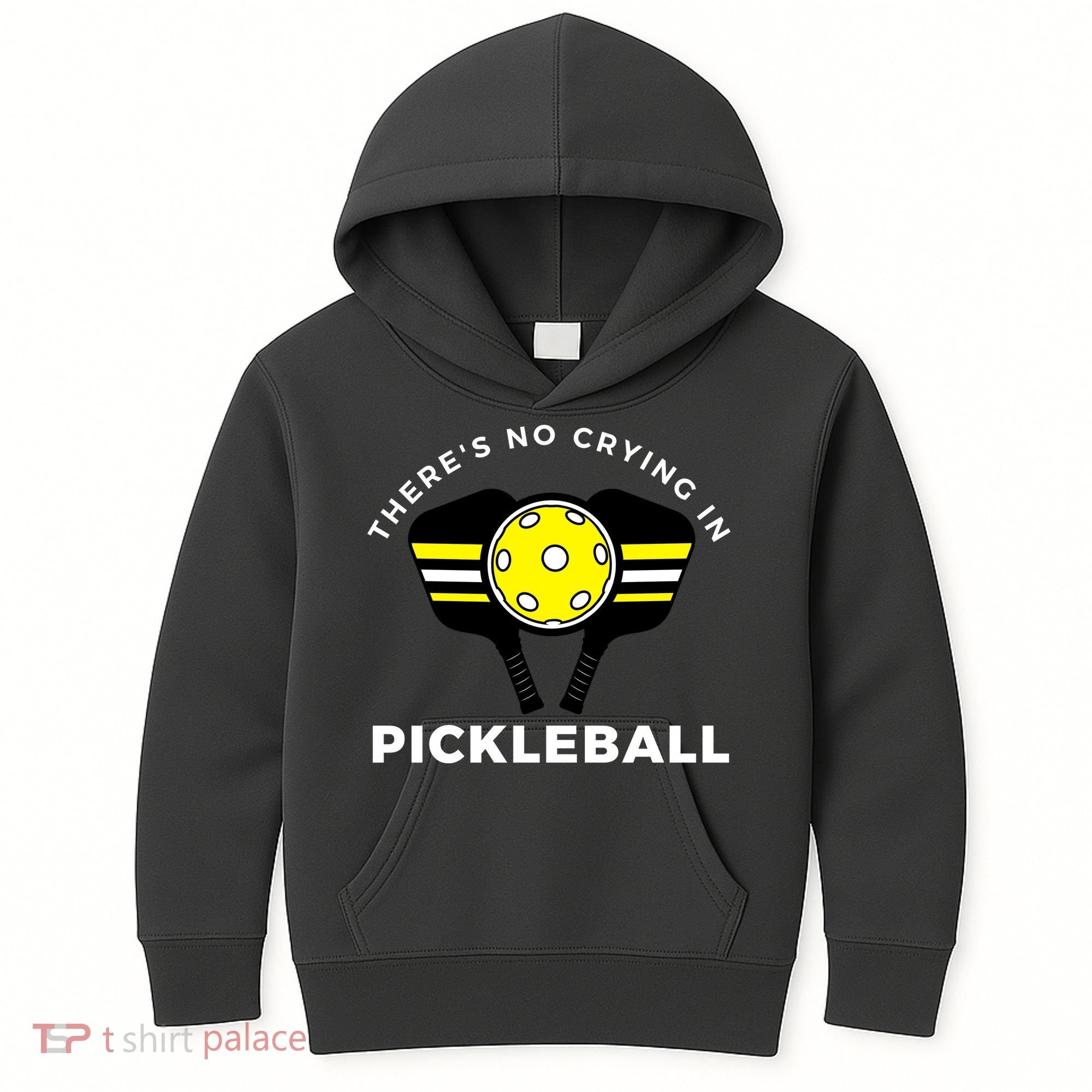 There's No Crying In Pickleball Kids Hoodie