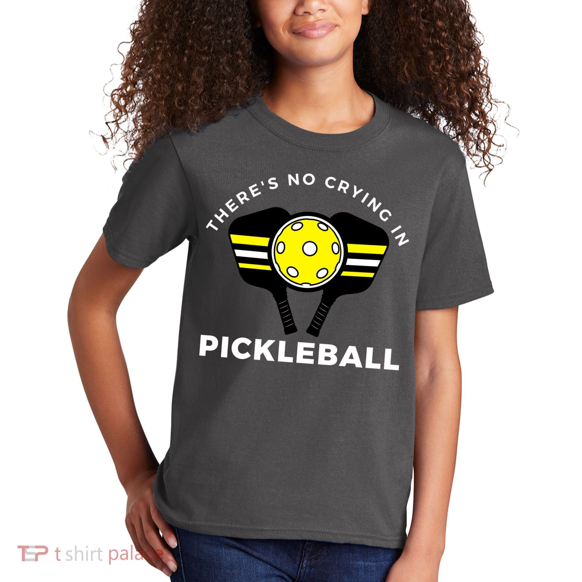There's No Crying In Pickleball Kids T-Shirt