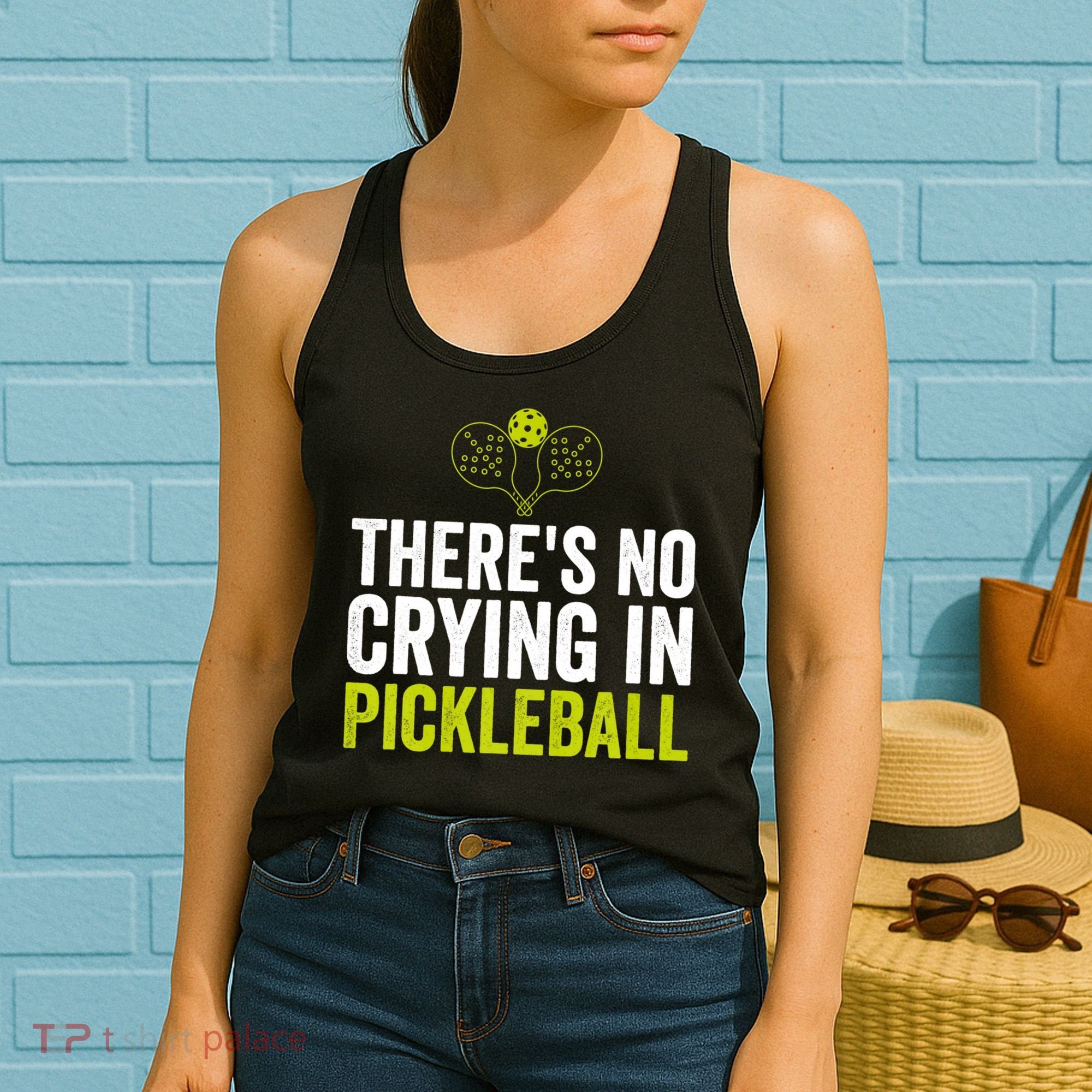 There's No Crying In Pickleball Player TShirt Women's Tank Top