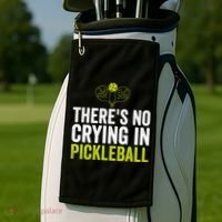 There's No Crying In Pickleball Player TShirt Golf Towel thumb 2