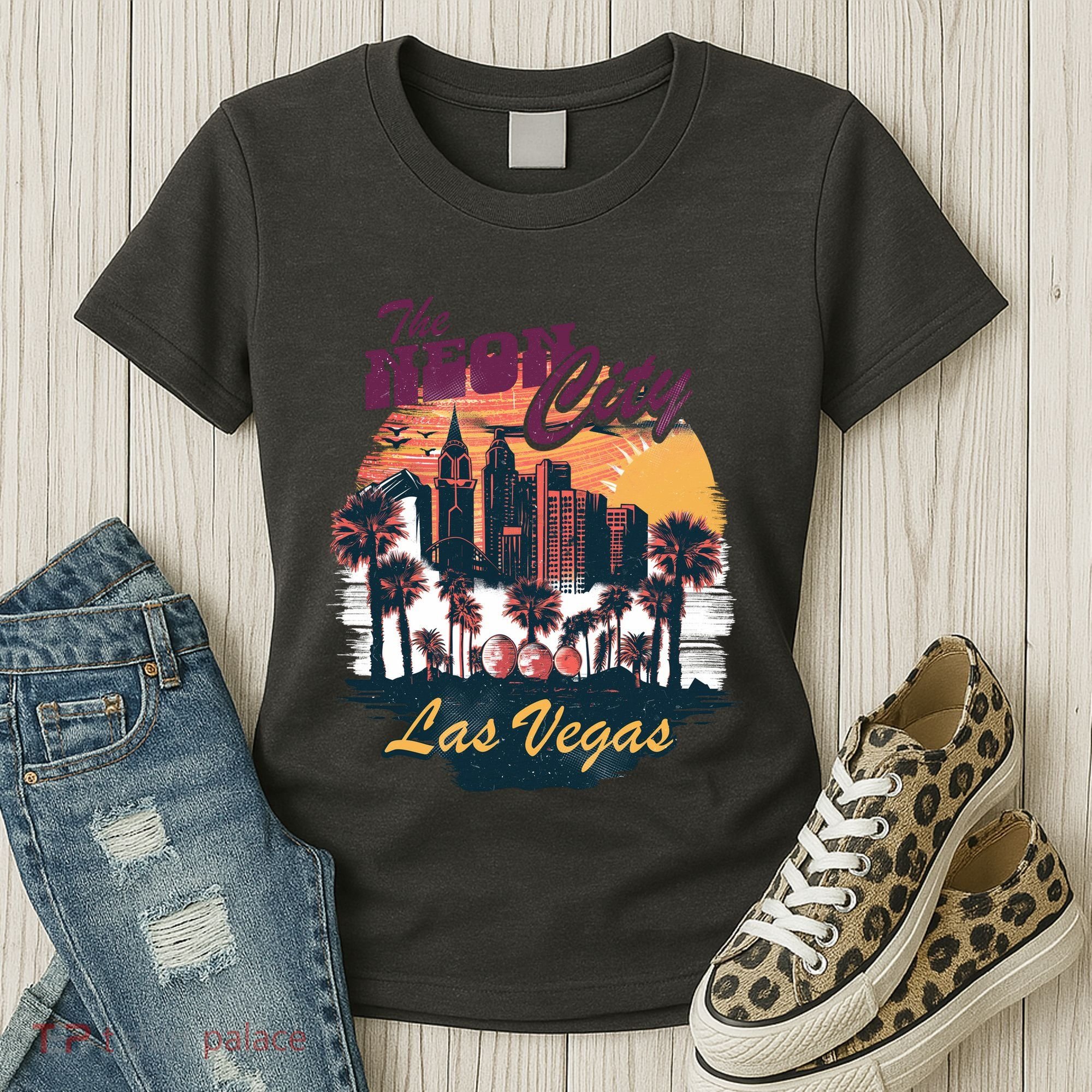 The Neon City Las Vegas Women's T-Shirt