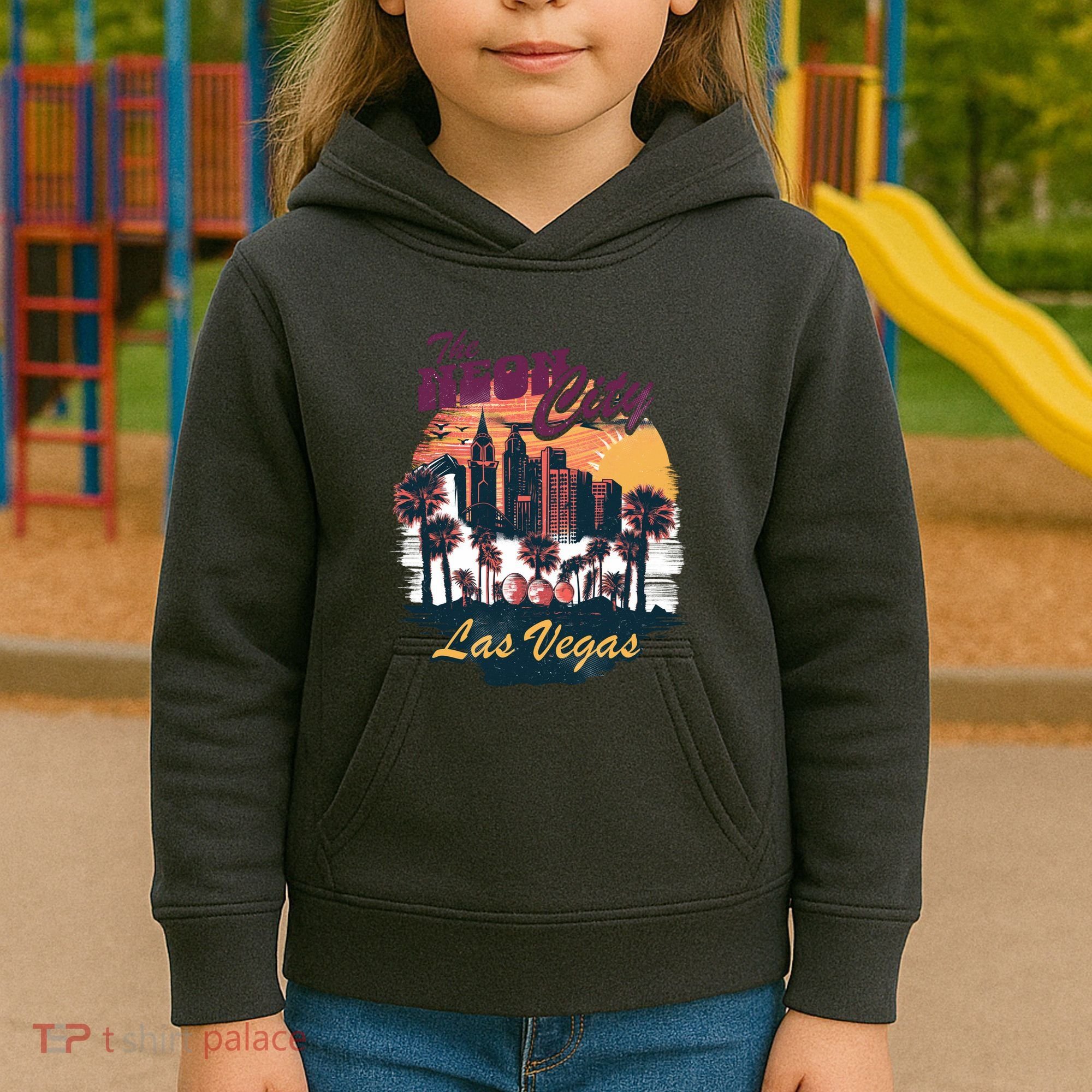 The Neon City Las Vegas Kids Hoodie