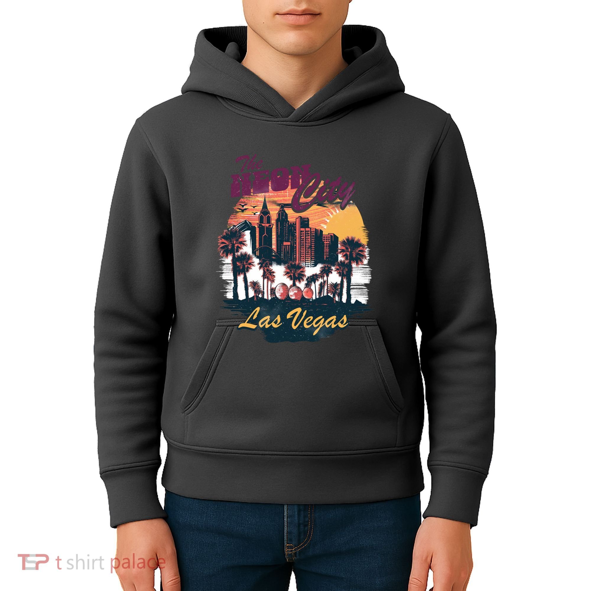 The Neon City Las Vegas Kids Hoodie