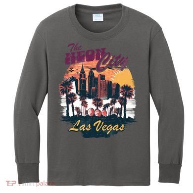 The Neon City Las Vegas Kids Long Sleeve Shirt