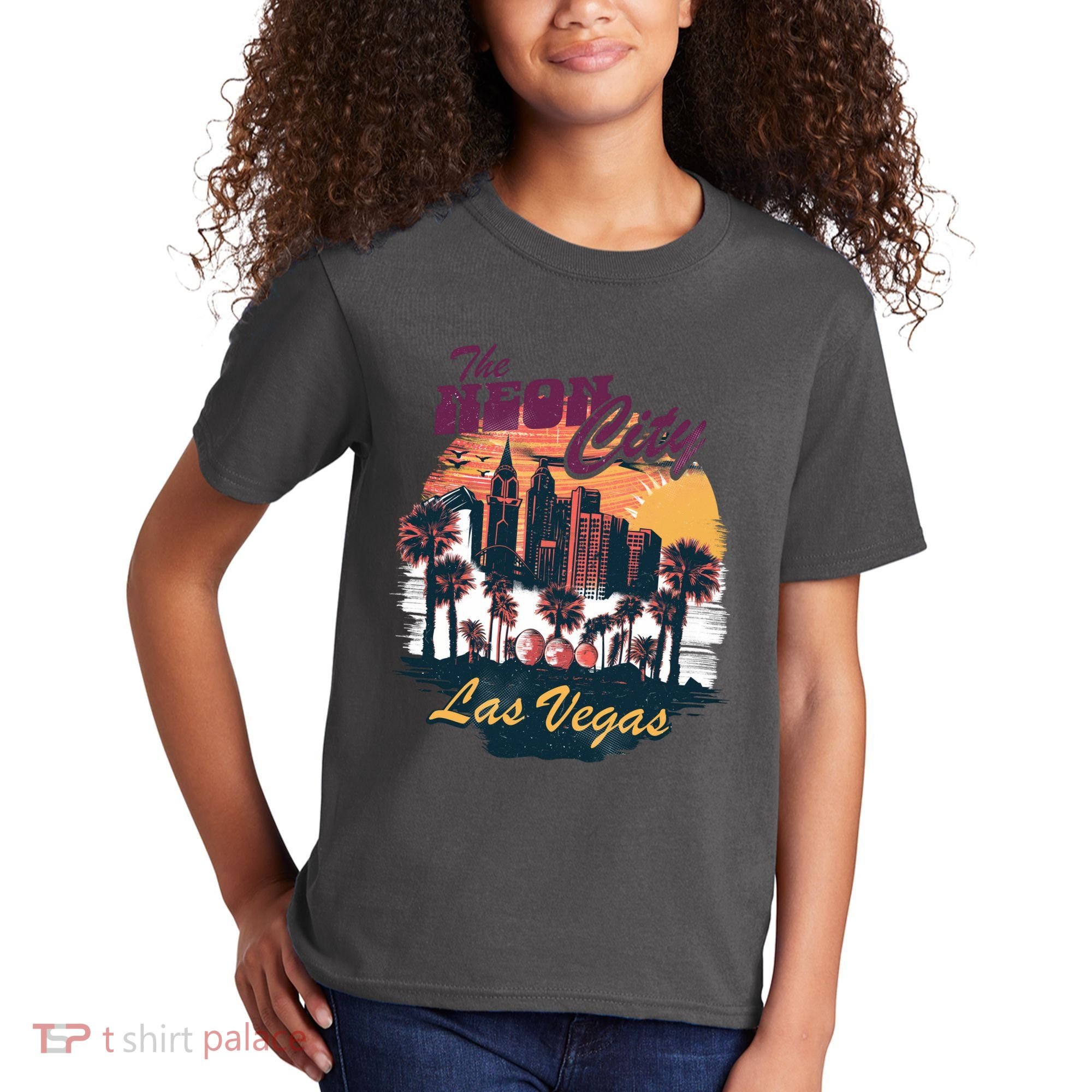 The Neon City Las Vegas Kids T-Shirt