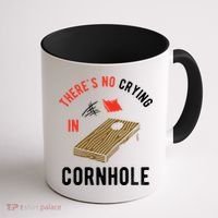 Theres No Crying In Cornhole Coffee Mug thumb 1