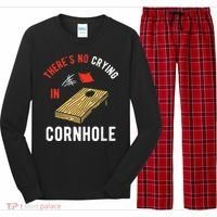 Theres No Crying In Cornhole Long Sleeve Pajama Set thumb 0