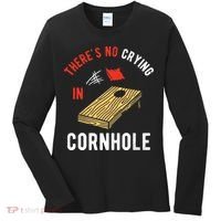 Theres No Crying In Cornhole Women's Long Sleeve Shirt thumb 0