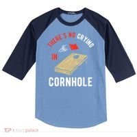 Theres No Crying In Cornhole Raglan Baseball Sleeve Shirt thumb 0