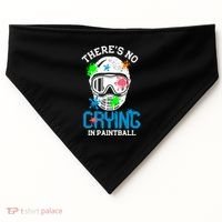 There's No Crying In Paintball Funny Face Game Paintball Great Gift USA-Made Doggie Bandana thumb 0
