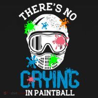 There's No Crying In Paintball Funny Face Game Paintball Great Gift Women's Hoodie thumb 2