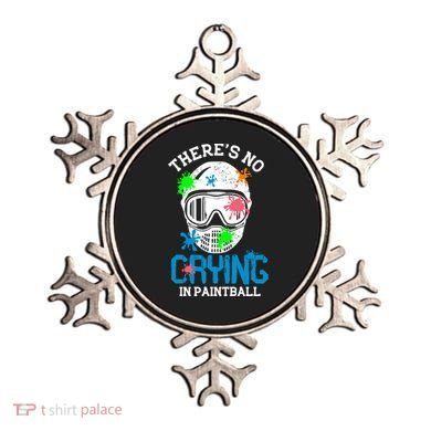 There's No Crying In Paintball Funny Face Game Paintball Great Gift Ornament